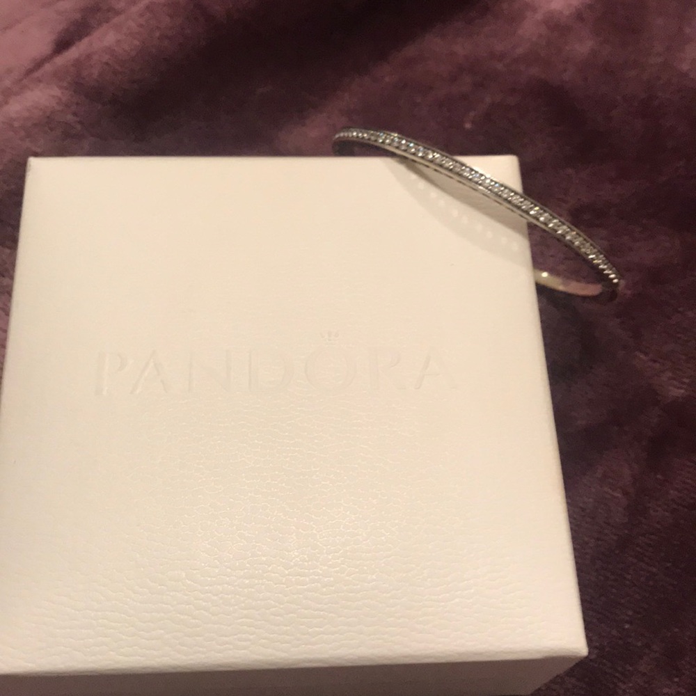 Pandora Bangle Pink /Faux Diamond